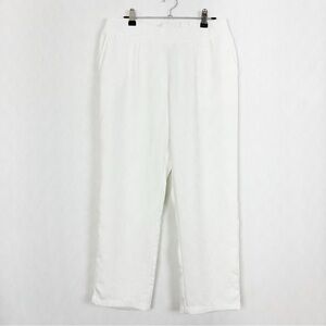 Lolë Women’s White Pull On Pants Four‎ Pockets Elastic Waistband Size Small
